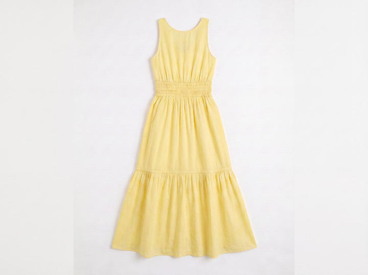 Tiered Maxi Dress - Yellow - Dresses