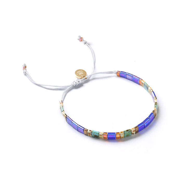Tila Beads Adjustable Bracelet Lapis tone - Lapis blue gold - One Size - bracelet - adult