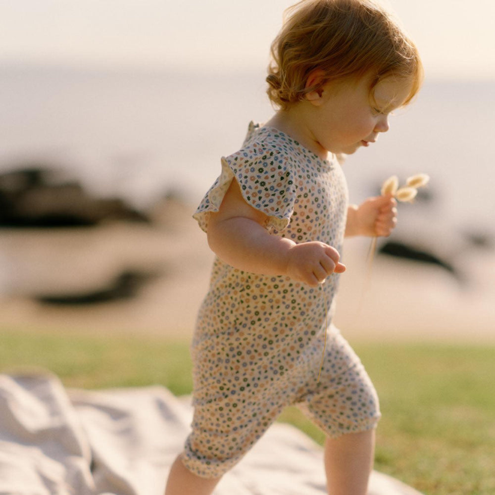 Tilly Suit - Chamomile Blooms Print - Romper