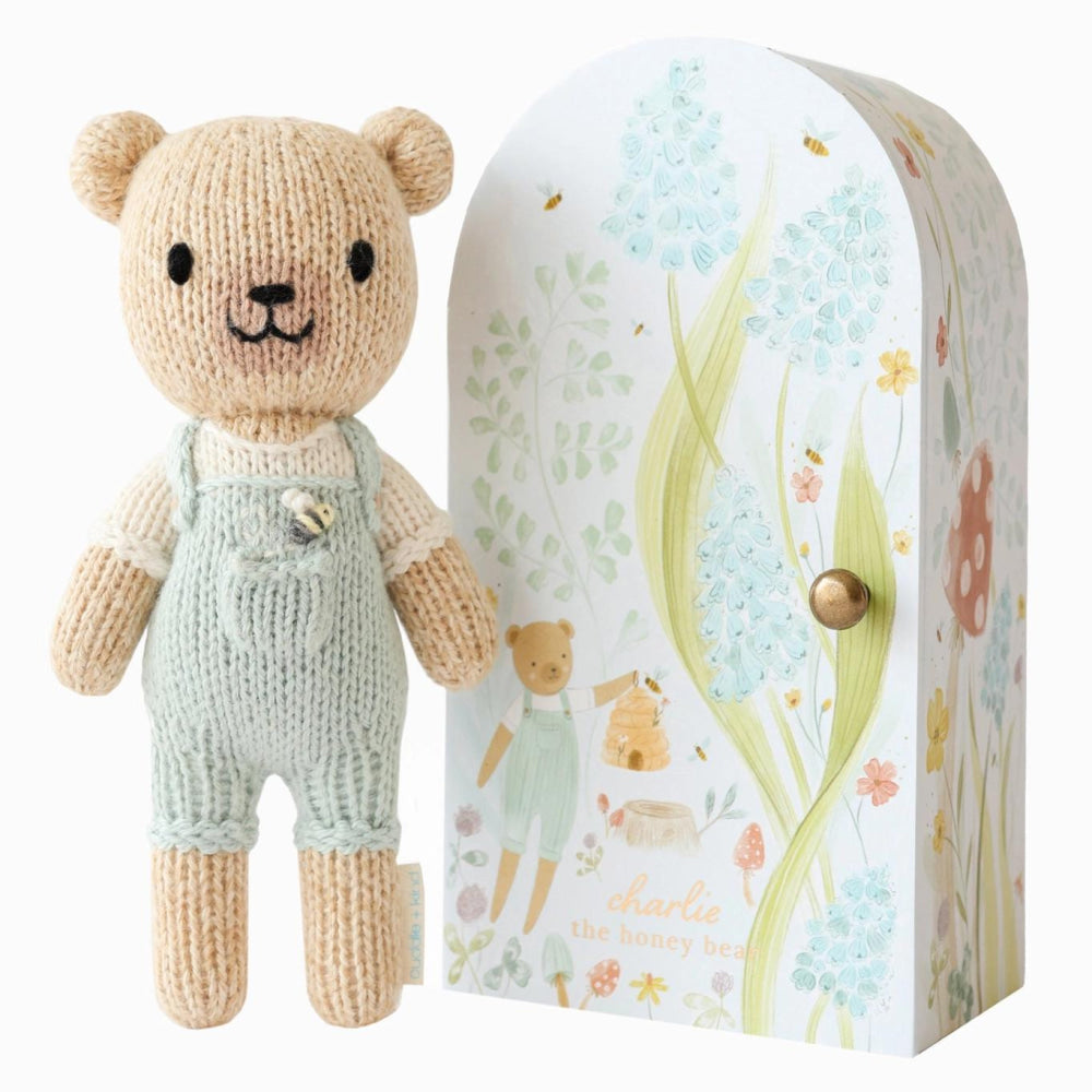 Tiny Charlie the Honey Bear - One Size - ’Stuffed Animal - Baby Kids Adult’