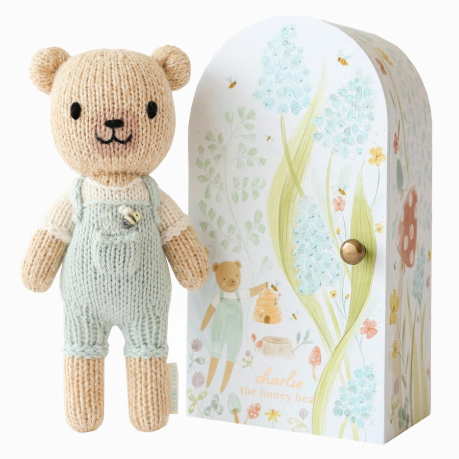 Tiny Charlie the Honey Bear - One Size - ’Stuffed Animal - Baby Kids Adult’