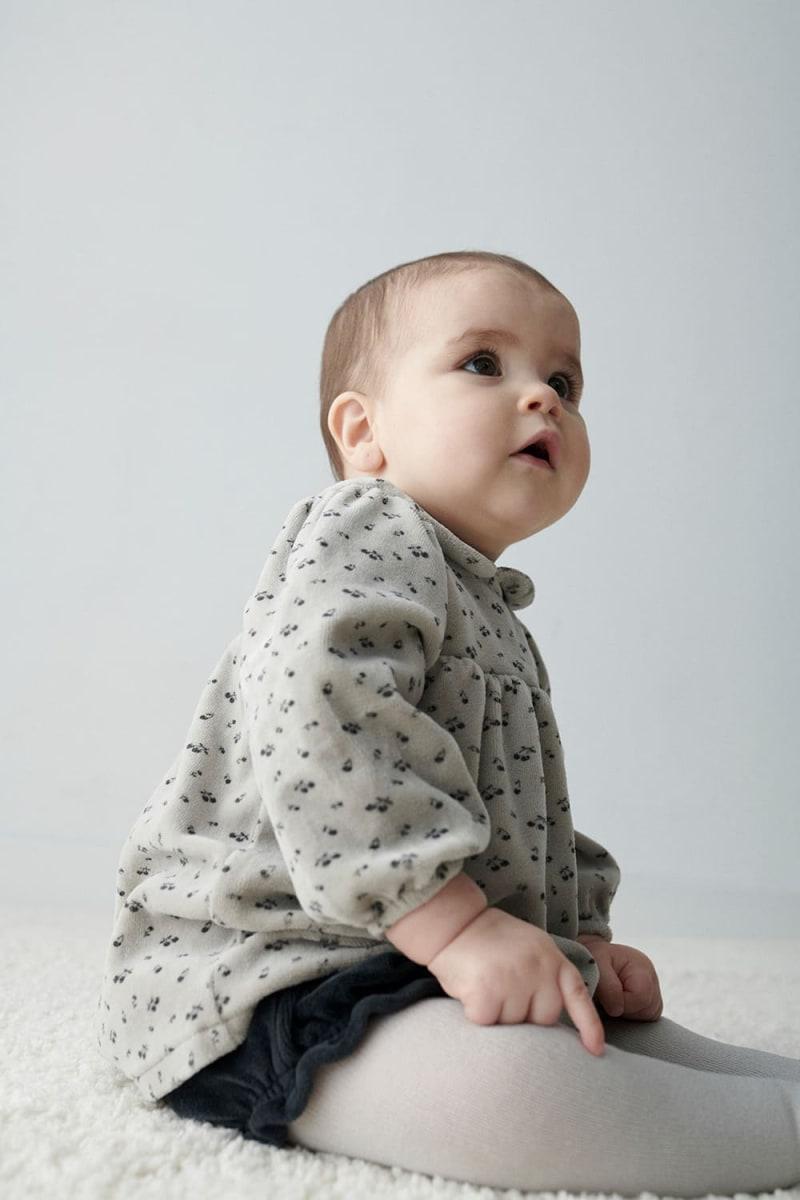 Velour baby bloomers - Dark grey