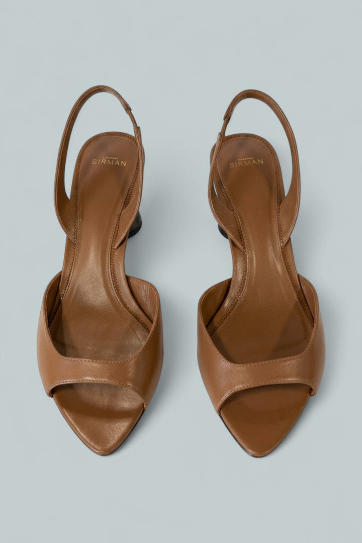Women's Tropicana Leather Mid Heel Sandals - Espresso