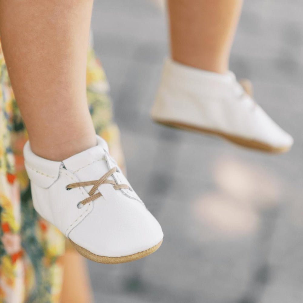 Toasted Bright White Oxford Baby Shoe - ’Bootie - Baby Kids Adult’