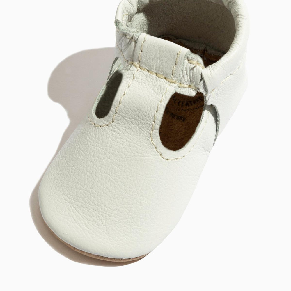 Toasted Bright White T-Bar Baby Shoe - ’Flats - Baby Kids Adult All’