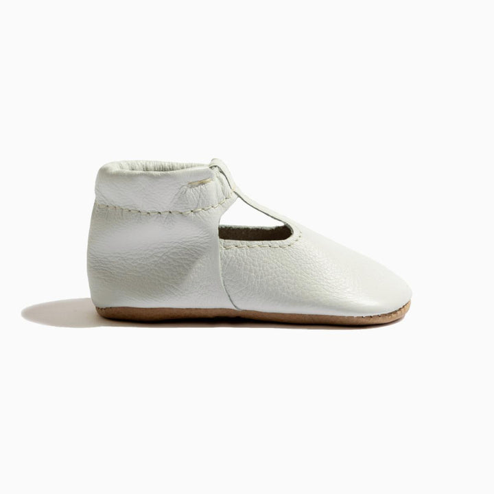 Toasted Bright White T-Bar Baby Shoe - ’Flats - Baby Kids Adult All’