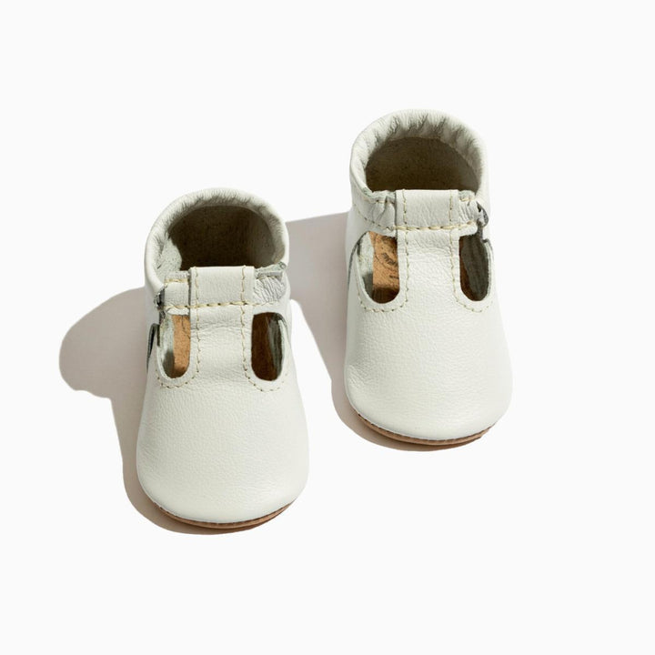 Toasted Bright White T-Bar Baby Shoe - ’Flats - Baby Kids Adult All’