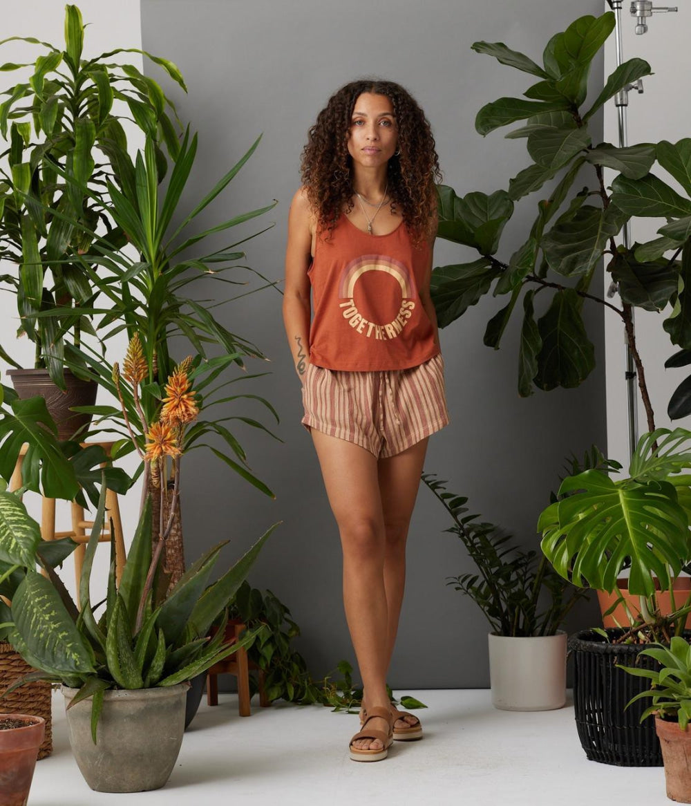 Togetherness Easy Tank - Rust - Tank Top