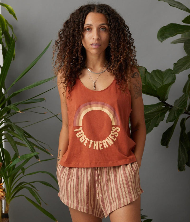 Togetherness Easy Tank - Rust - Tank Top
