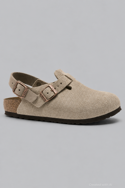Tokio Suede Leather Clogs - Beige - 38 N - Clog