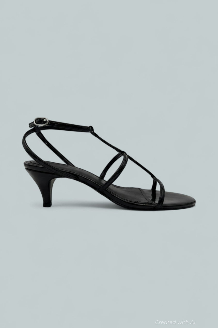 Tomas Strappy Sandals - Black Patent - US 7 - Sandals