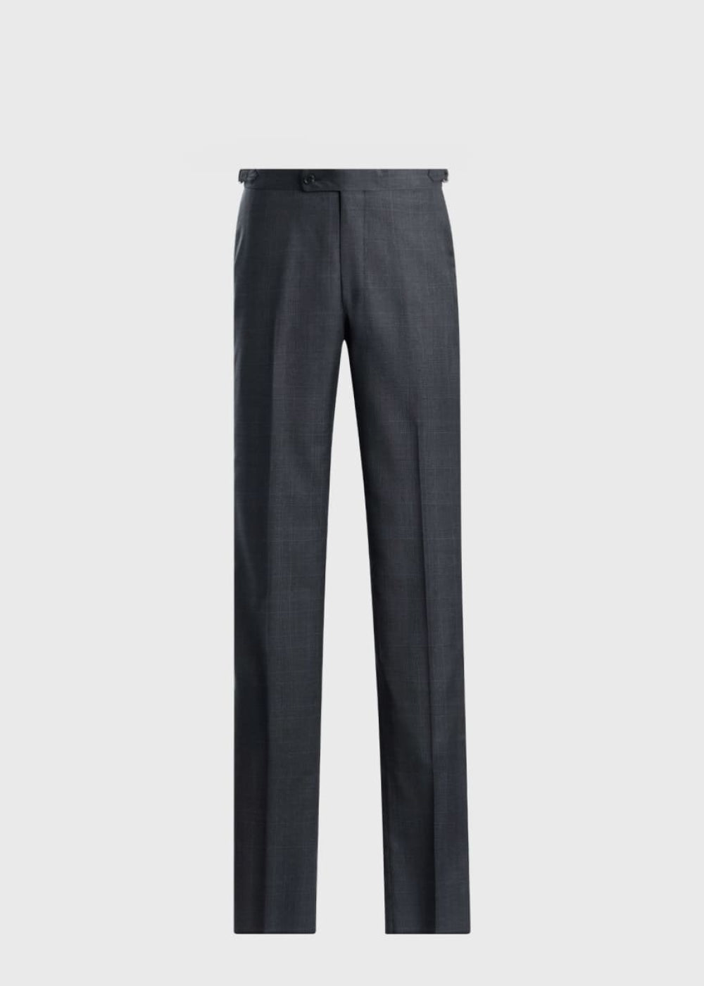 Tonal Plaid Super 130s Wool Suit - Mid Grey - Suit