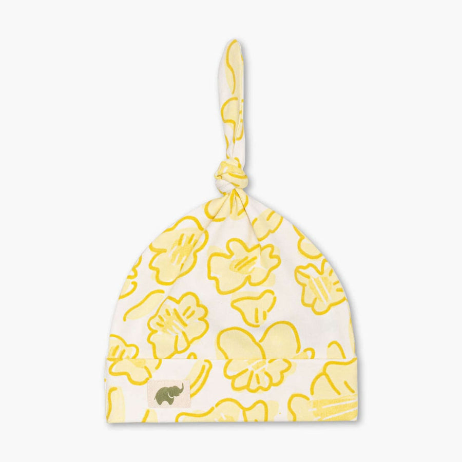 Top Knot Cap - Daffodil Delight - 0-6m - Knot Hat