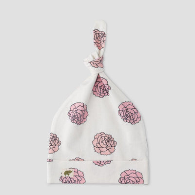 Top Knot Cap - Flower Power - 0-6m - Knot Hat