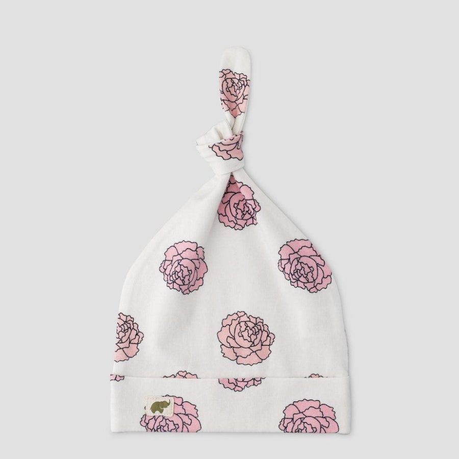 Top Knot Cap - Flower Power - 0-6m - Knot Hat