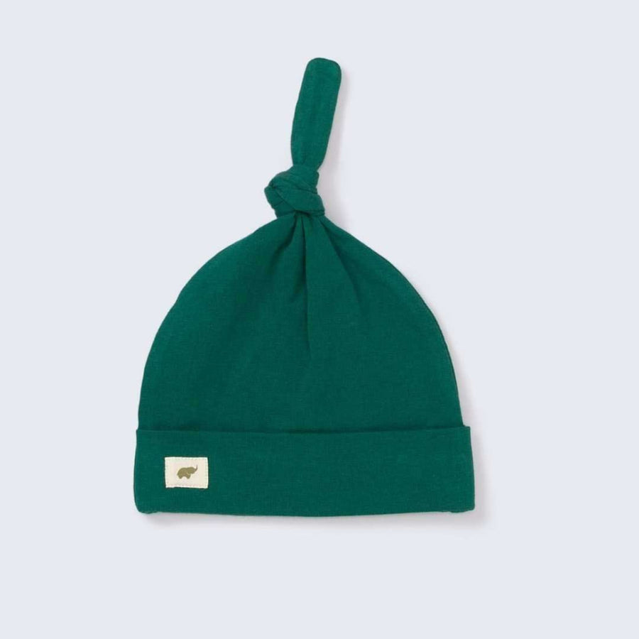 Top Knot Cap - Green - 0-6m - Knot Hat