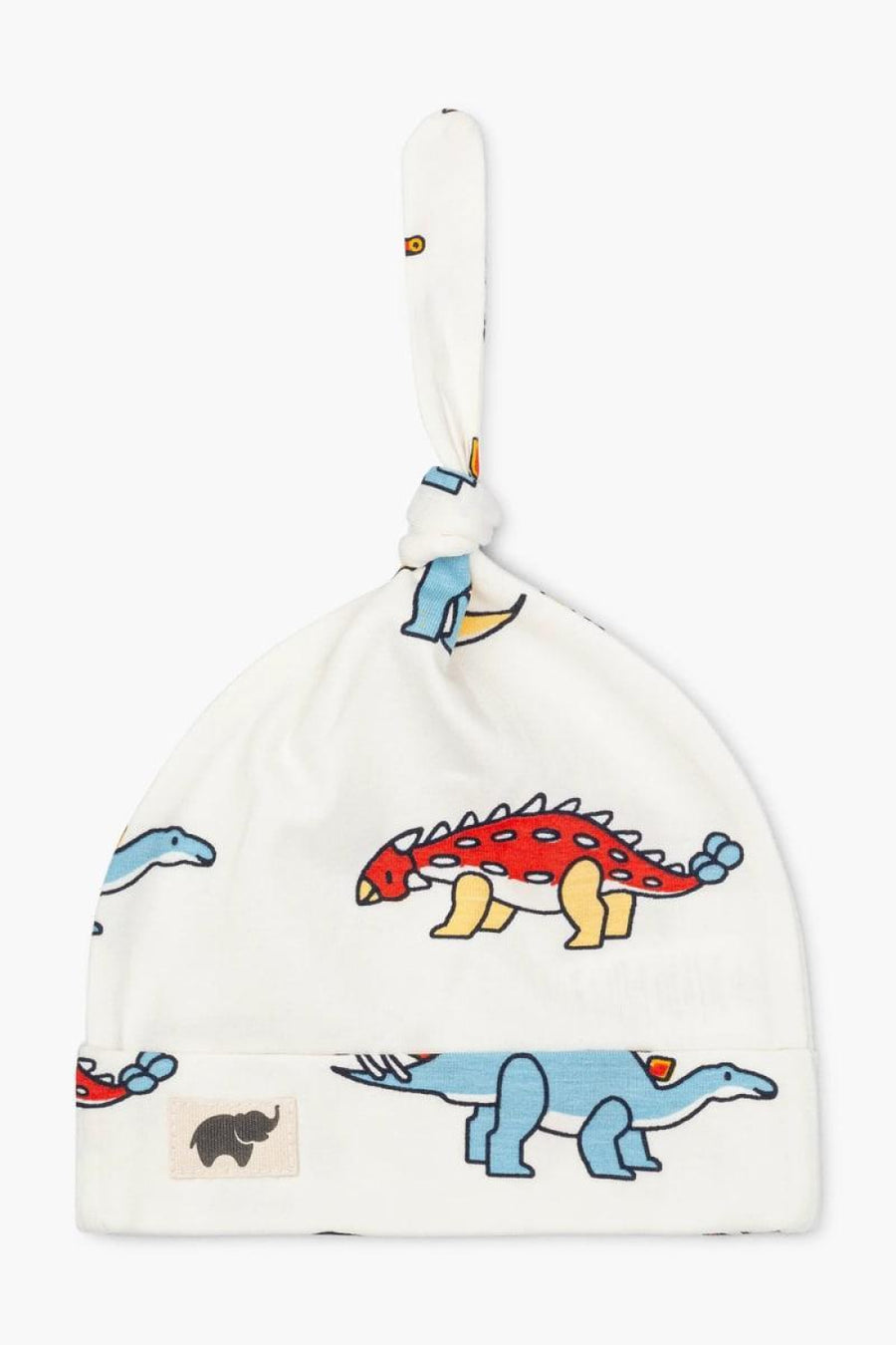 Top Knot Cap - Happy Dinos - 0-6m - Knot Hat