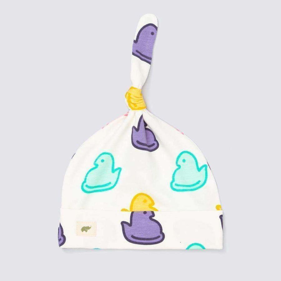 Top Knot Cap - Marshmallow Treats - 0-6m - Knot Hat