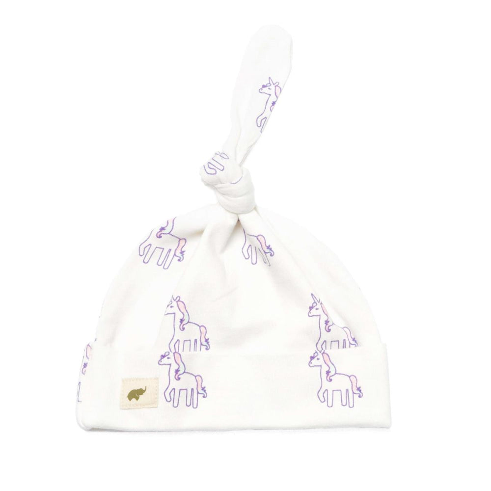 Top Knot Cap - Ombré Unicorn - 0-6m - Knot Hat