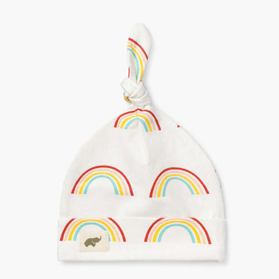 Top Knot Cap - Rainbow - 0-6m - Knot Hat