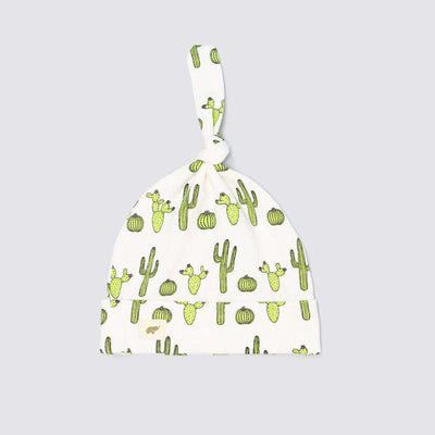 Top Knot Cap - Santa Fe Cactus Dreams - 0-6m - Knot Hat