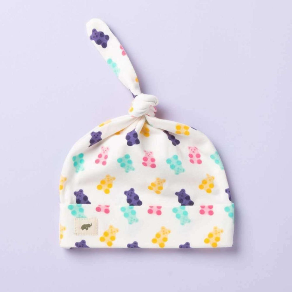Top Knot Cap - Unbearably Cute - 0-6m - Knot Hat