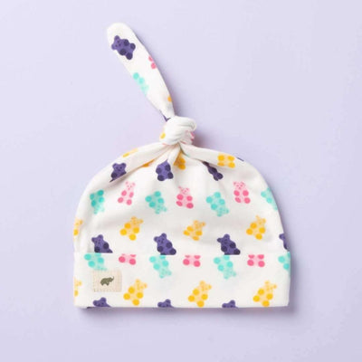 Top Knot Cap - Unbearably Cute - 0-6m - Knot Hat
