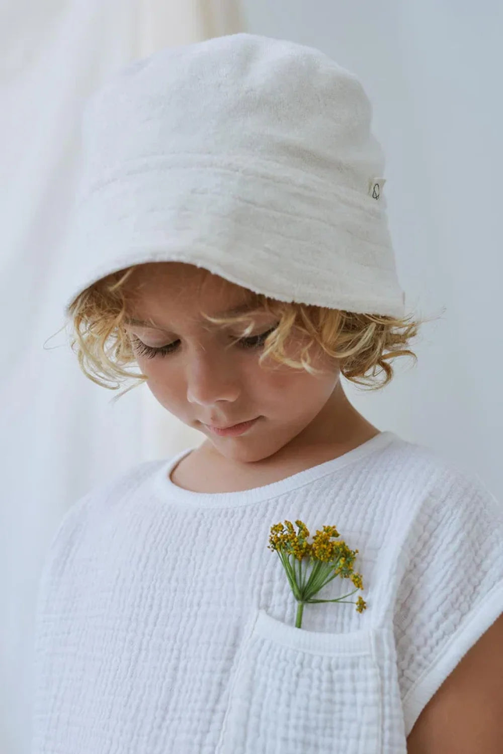 Toweling bucket hat - Ivory - 10-12Y - Bucket Hat