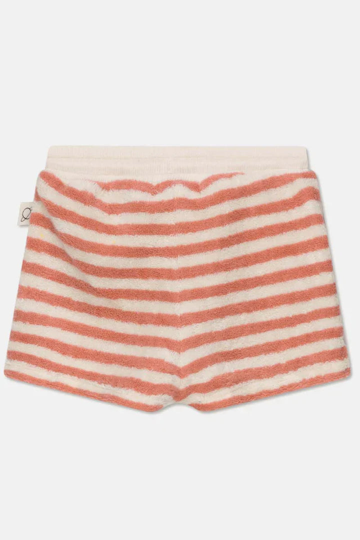 Toweling stripe shorts - Coral - Shorts