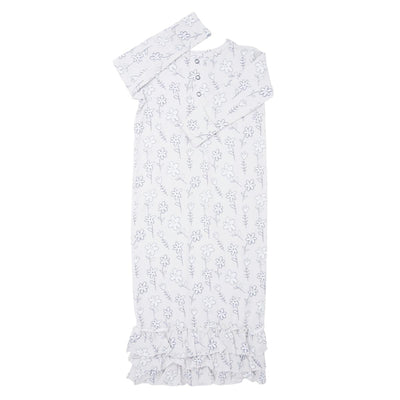Ruffle Gown - Grey Doodle