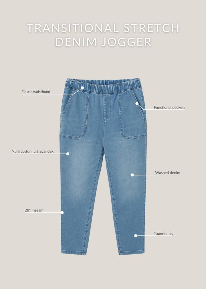 Transitional Denim Jogger - Joggers