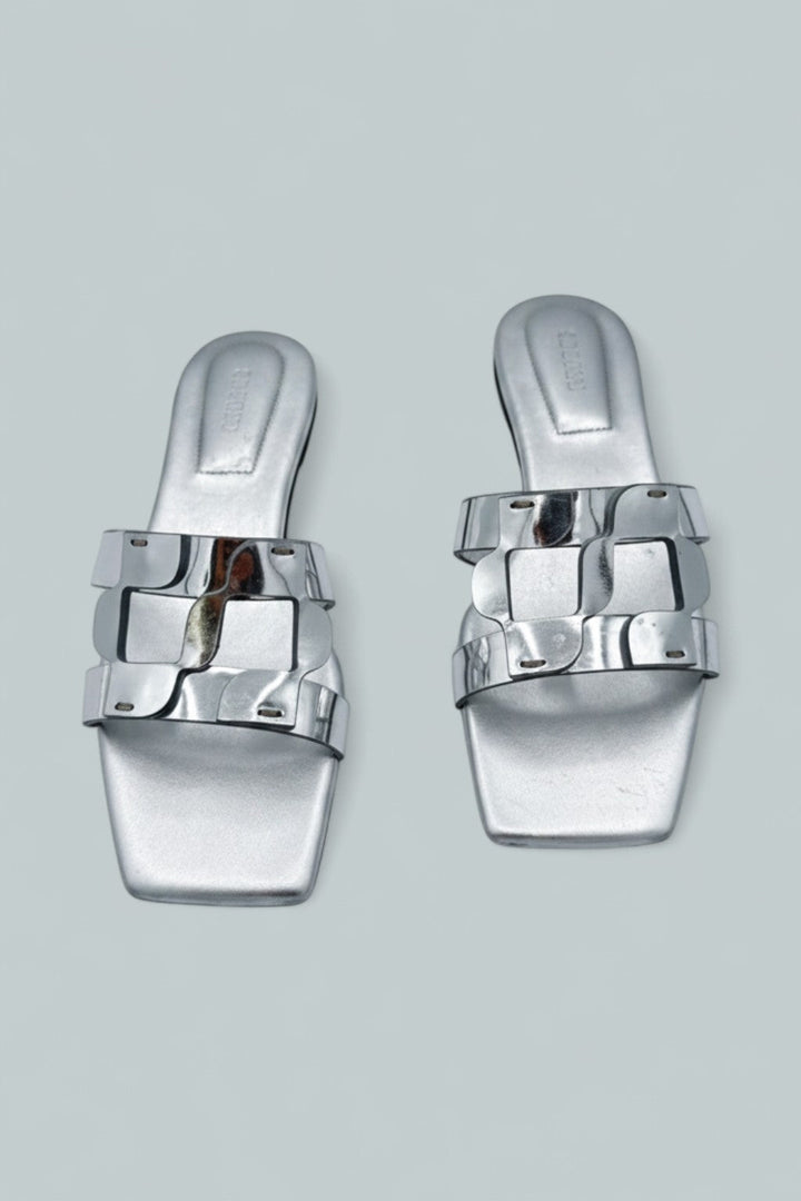Monogram Slide - Metallic