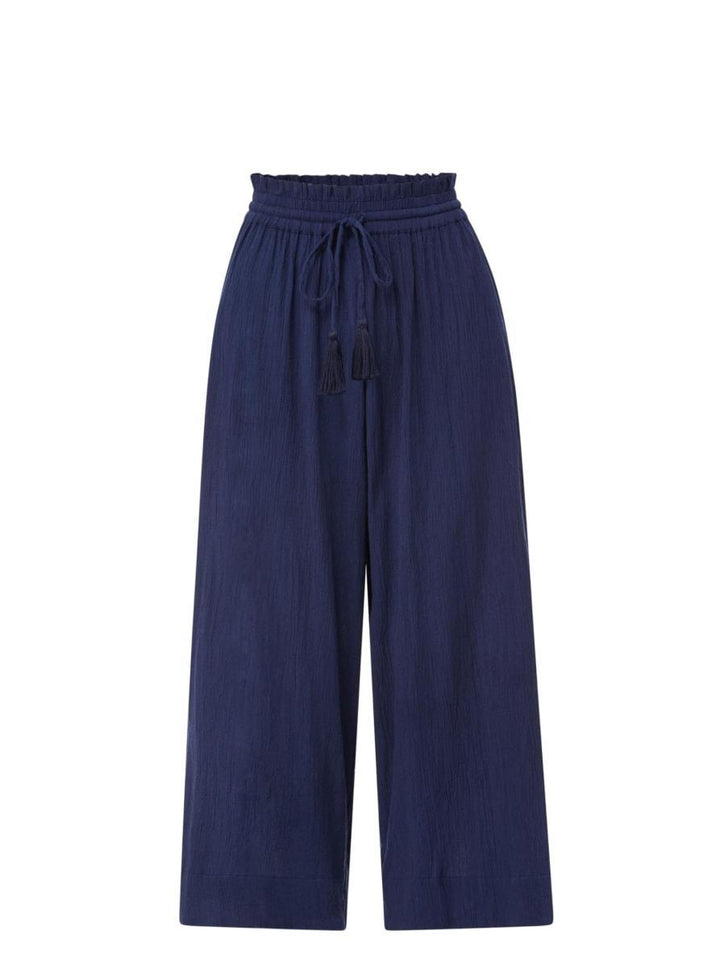 Brooke Pants Cotton Crepe - Navy