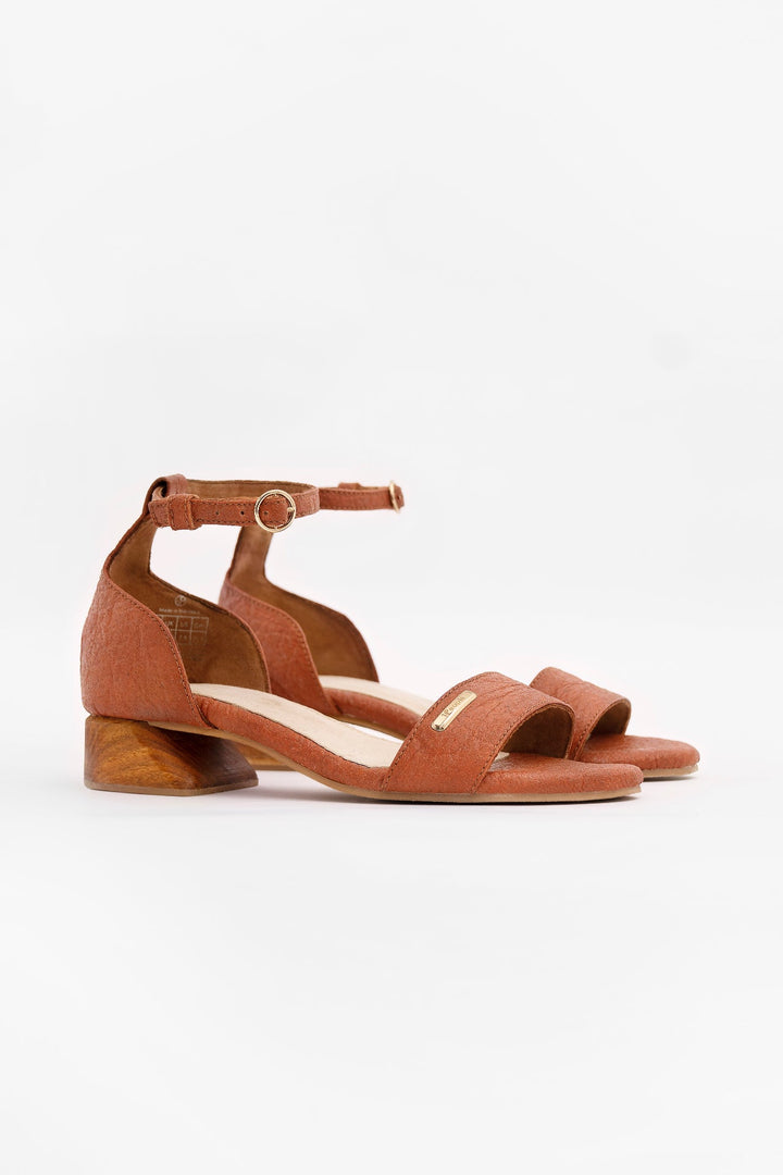 Chicago Ankle Strap Heels - Canela Brown