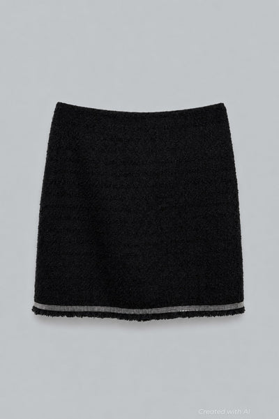 Tweed Mini Skirt - Black - IT 40 / US 4 / S - Skirt