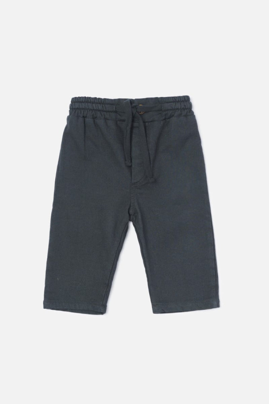Twill Plush Baby Pants - Dark Grey - 6M - Pants