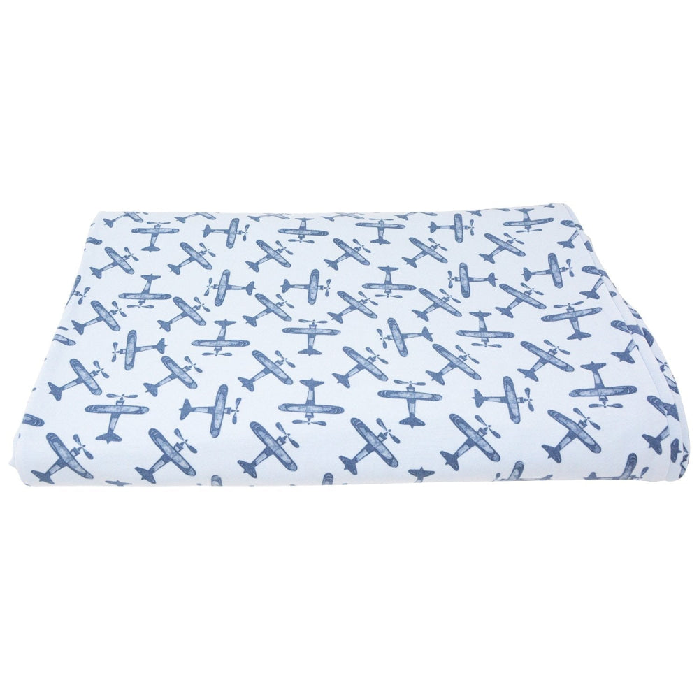 Twin Duvet Cover - Blue Airplanes - OS - Duvet Cover