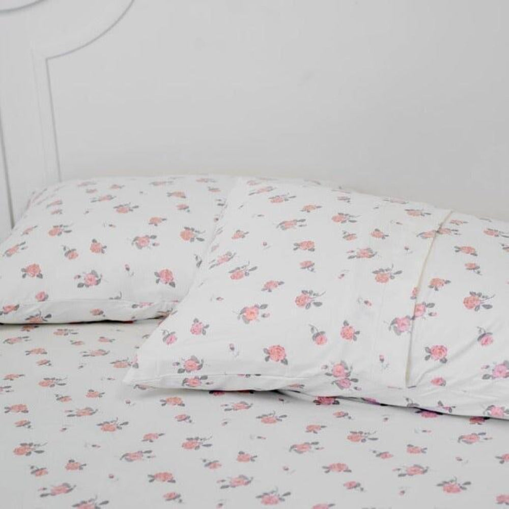 Twin Duvet Cover - Roses White - OS - Duvet Cover