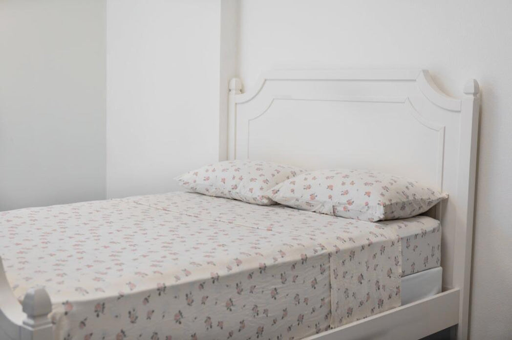 Twin Duvet Cover - Roses White - OS - Duvet Cover