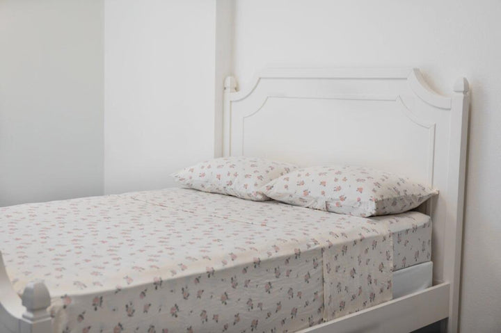 Twin Duvet Cover - Roses White - OS - Duvet Cover