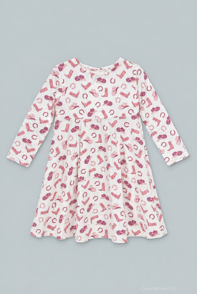 Twirly Bow Dress Cowgirl - Gwen - Dresses