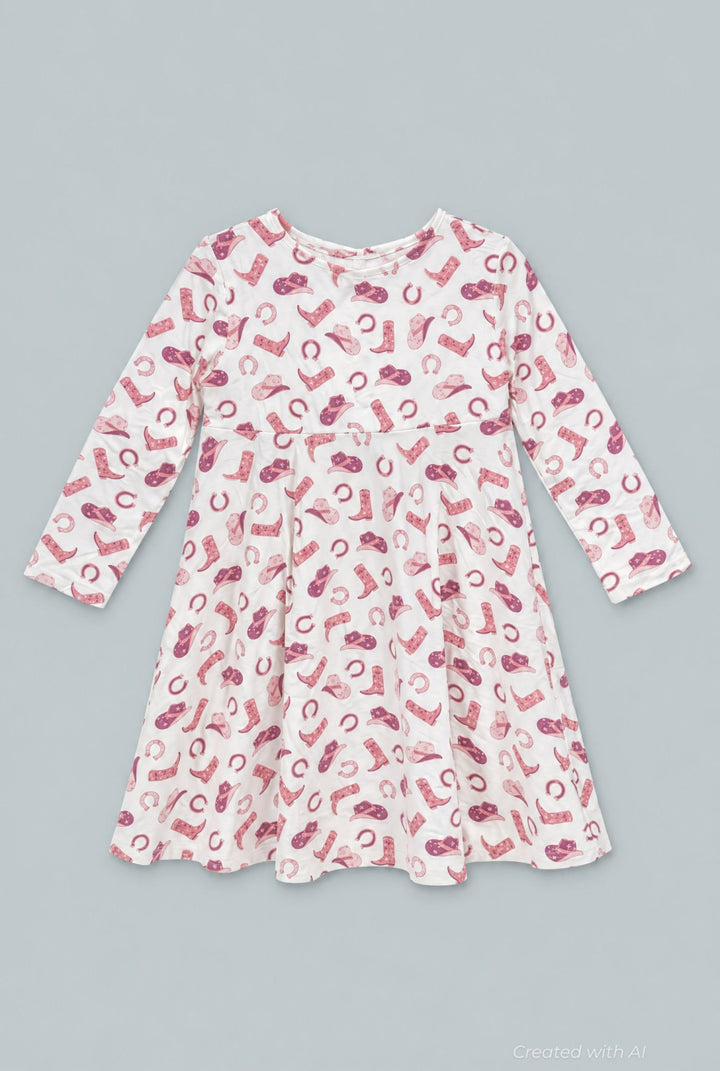 Twirly Bow Dress Cowgirl - Gwen - Dresses