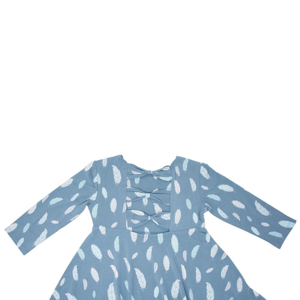 Twirly Bow Dress - Feathers - Dresses