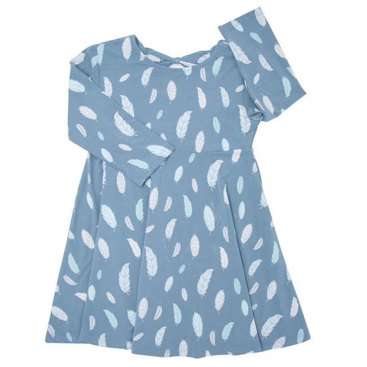 Twirly Bow Dress - Feathers - Dresses