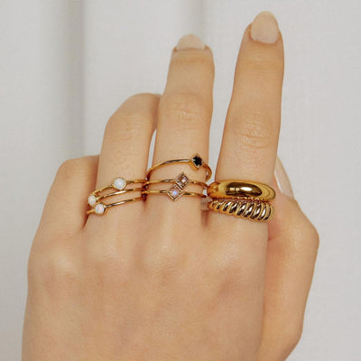 Twist Dome Ring - Gold - 7 - Ring