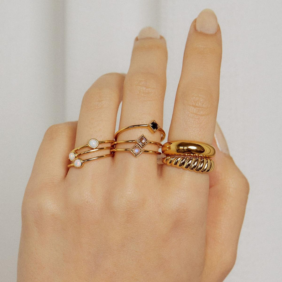 Twist Dome Ring - Gold - 7 - Ring