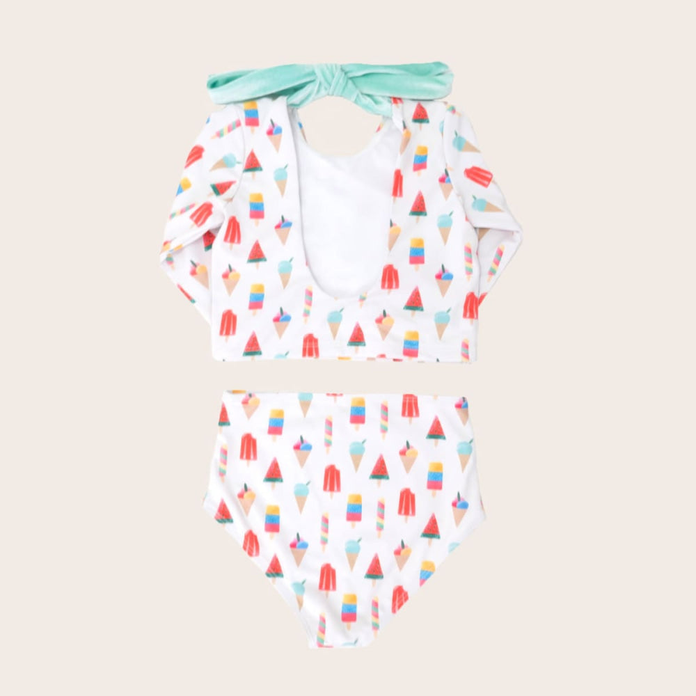 Two Piece Long Sleeve - Coney Island Popsicle - Two Piece Swim
