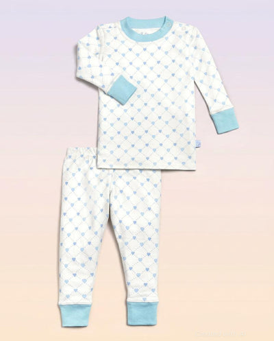 Two-Piece PJs - Blue Hearts - Pajamas