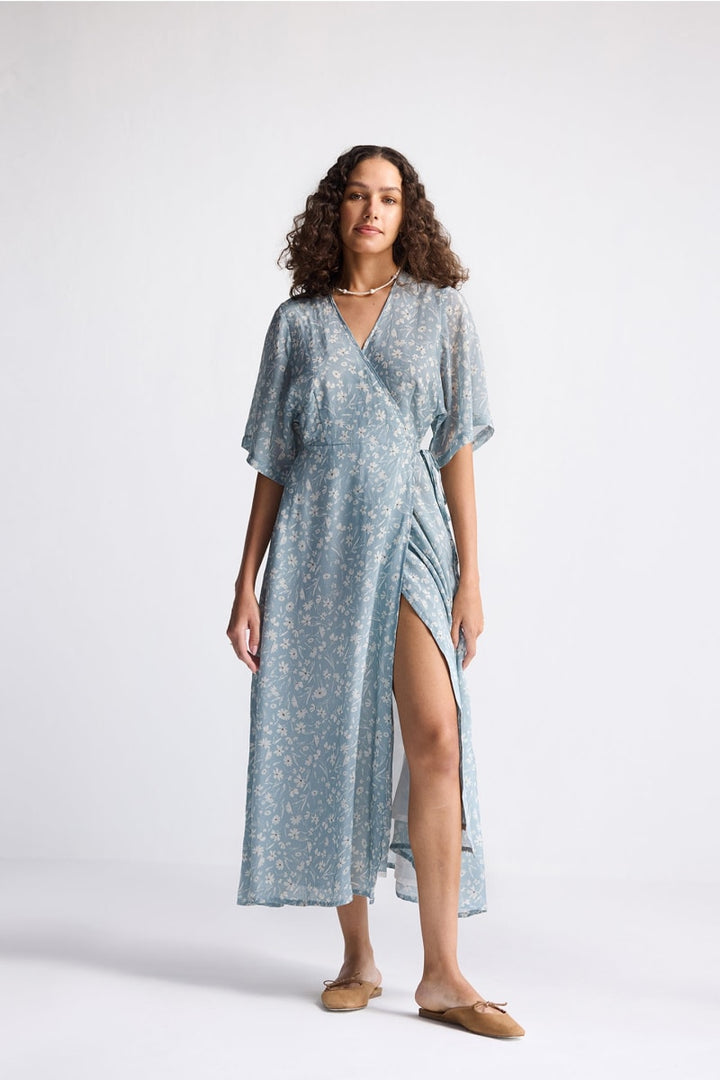 Maxi Wrap Dress - Floral Poetry