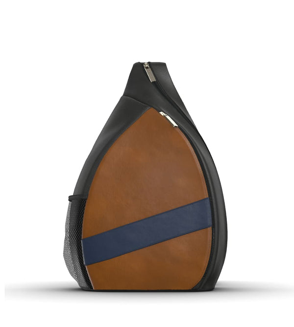 Ricochet Pickleball Sling Bag - Black/Chestnut